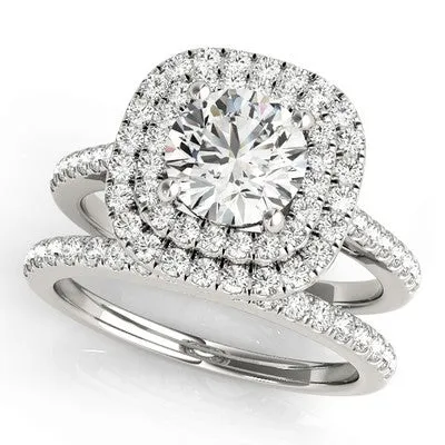 Double Halo Engagement Ring