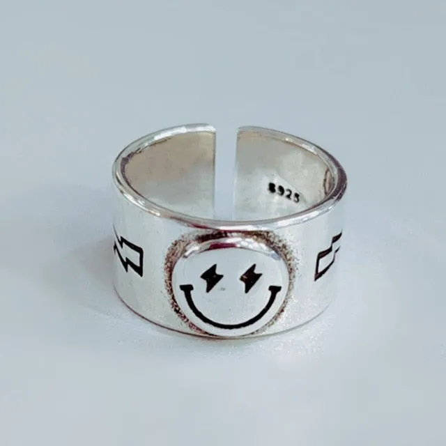 DreamySky Punk Vintage Drew Smile Face Ring