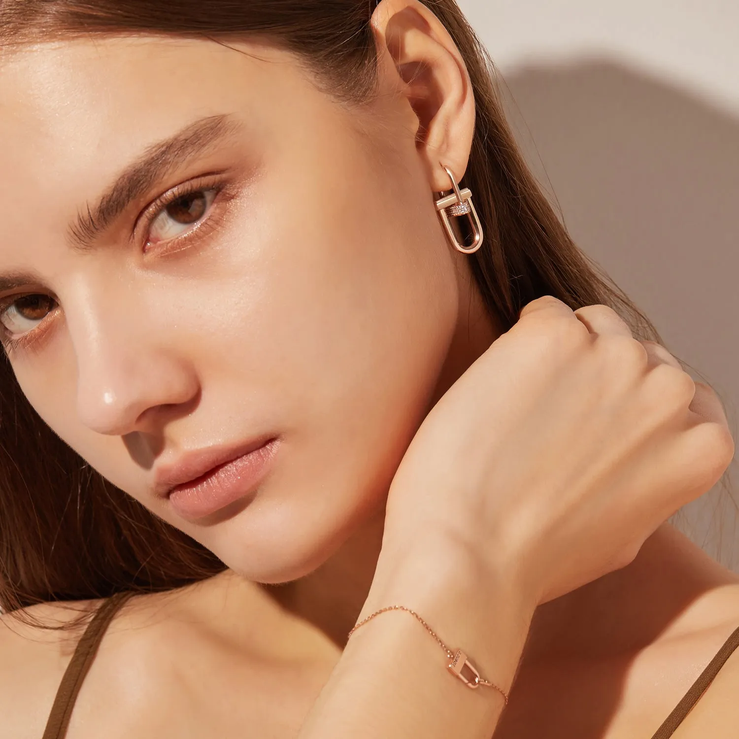 Dual D.D Silver Earring JDREP3S40ZC
