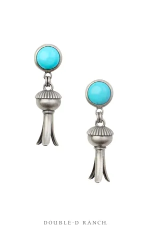 Earrings, Blossom, Turquoise, Dennis Hogan Hallmark, Contemporary, 1848