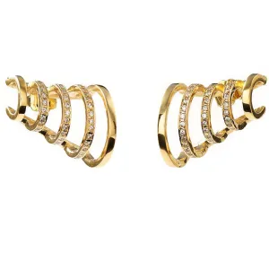 Echo Ear Hoops 18k gold & Diamonds