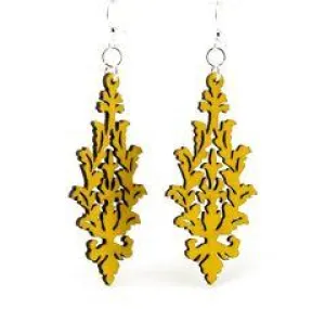 Eco-Friendly Leaf Cluster Earrings | Hypoallergenic Wood Jewelry | Made in USA
