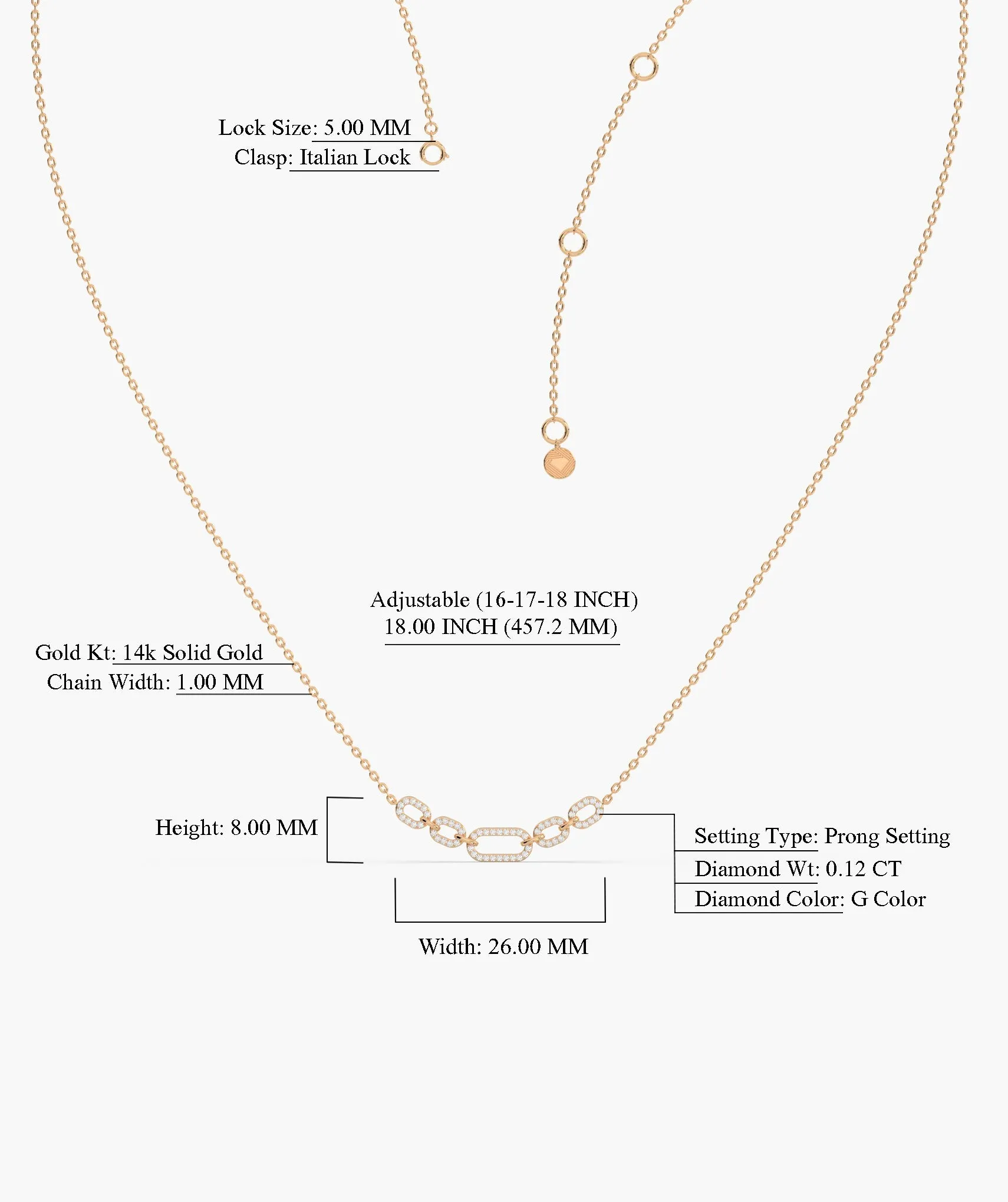 Elegance Diamond-Linked Necklace