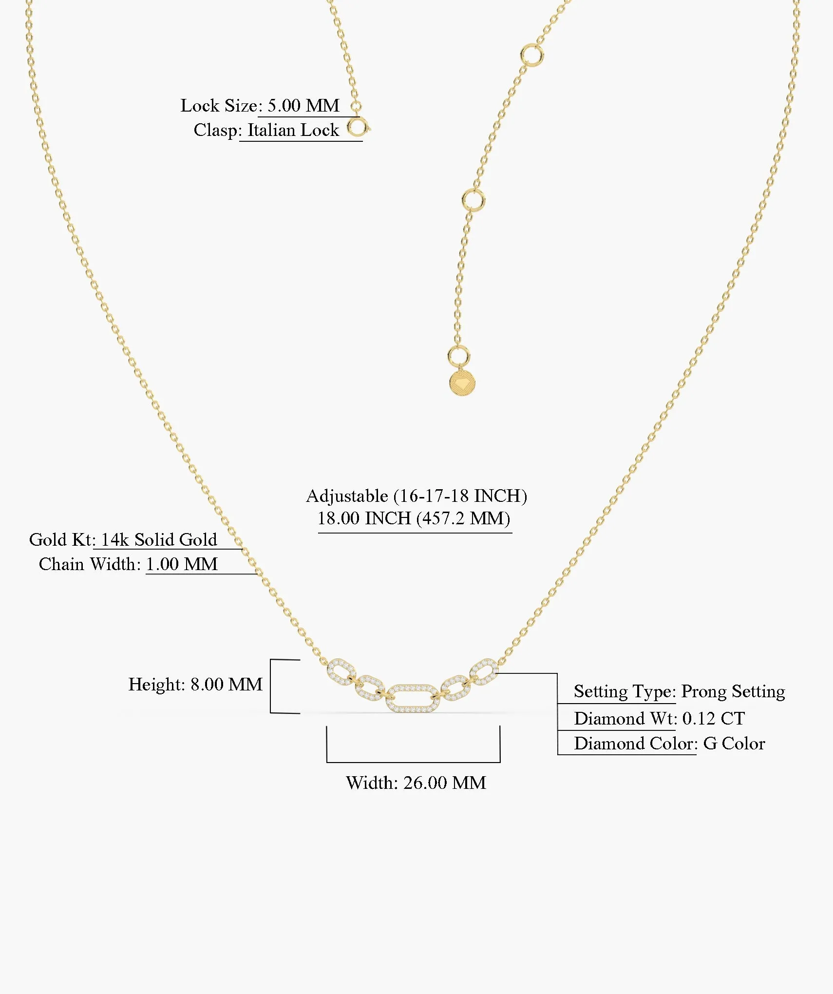 Elegance Diamond-Linked Necklace