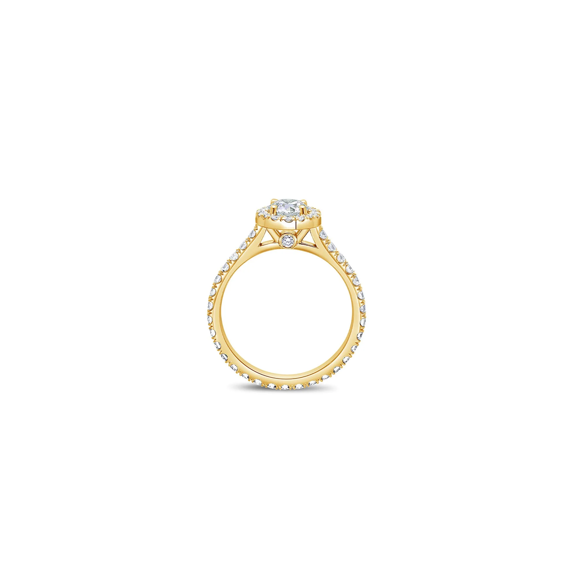 Elle Halo Engagement Ring (GIA Round 0.50ct)