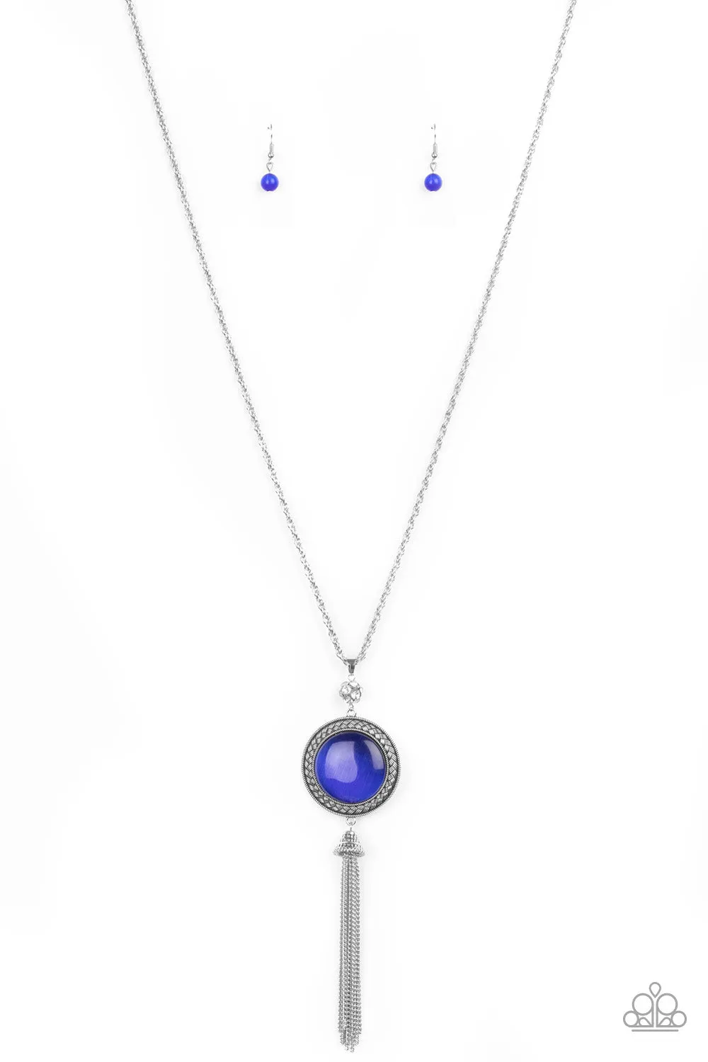 EMP - Silver Necklace with Blue Stone
