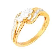 EternalDia 1/2 Carat T.W. Diamond 10kt Yellow Gold Three stone Ring