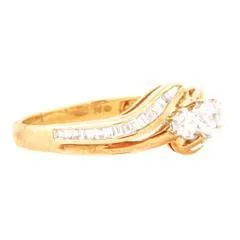 EternalDia 1/2 Carat T.W. Diamond 10kt Yellow Gold Three stone Ring