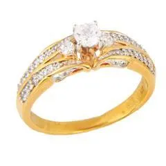 EternalDia 1/2Carat T.W. Diamond 10kt Yellow Gold Three Stone Engagement Ring