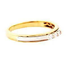 EternalDia 1/4 Carat T.W. Diamond Two tone 10kt Yellow & White Gold Bridal Set