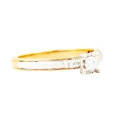 EternalDia 1/4 Carat T.W. Diamond Two tone 10kt Yellow & White Gold Bridal Set