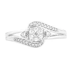EternalDia 1/5 Carat T.W. Diamond 10kt White gold Promise Ring
