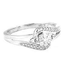 EternalDia 1/5 Carat T.W. Diamond 10kt White gold Promise Ring