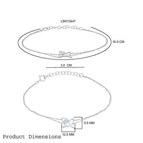 EternalDia IGI Certified 10k Rose Gold Diamond Accent Multi Strand Butterfly Extendable Fashion Bracelet (0.06 Cttw)