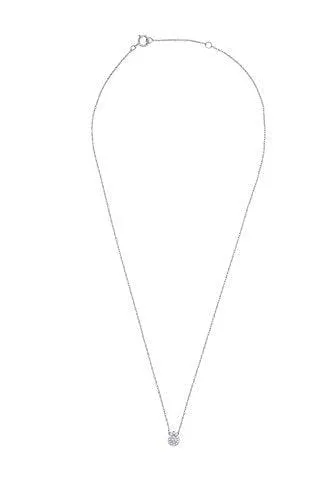EternalDia IGI Certified Pear Drop Shape Halo Diamond Accent Frame Pendant Necklace in 10kt White Gold (0.06 Cttw)