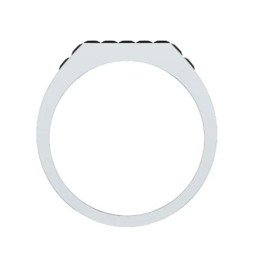 EternalDia Princess Cut 1 Ct D/VVS1 Simulated Diamond Men's Wedding Band Ring In 925 Sterling Silver