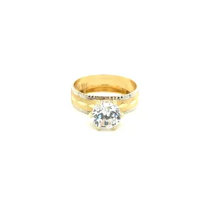 Fancy Engagement Two Tones Ring- 60982