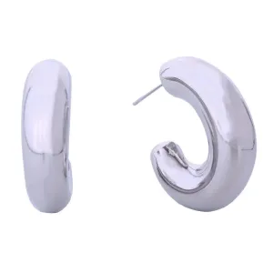 Fashion Jewelry: Shop the Best 14K White Gold Puffy Open Hoop Earrings Today
