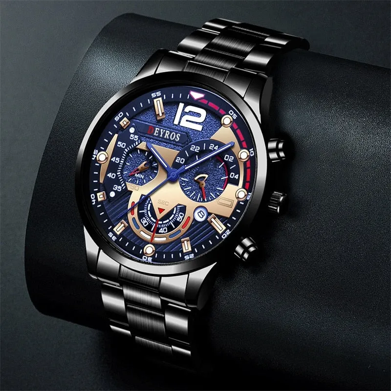 Fashion Mens Stainless Steel Watches Luxury