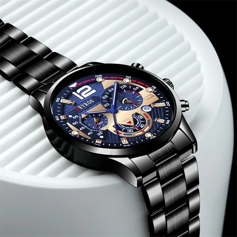 Fashion Mens Stainless Steel Watches Luxury