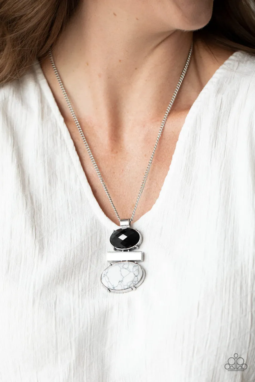Finding Balance Black Paparazzi Necklace