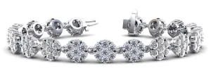 Flowers Of Love Diamond Bracelet with 12.50 ct.(finished) 3mm
