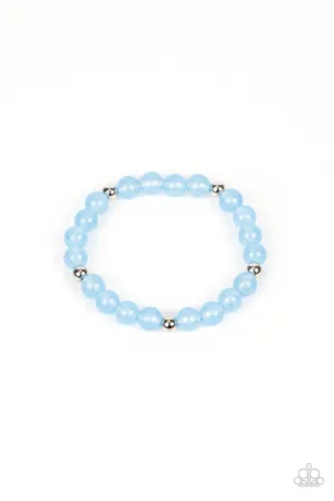 Forever and a DAYDREAM - Blue - Glassy Bead Paparazzi Stretchy Bracelet