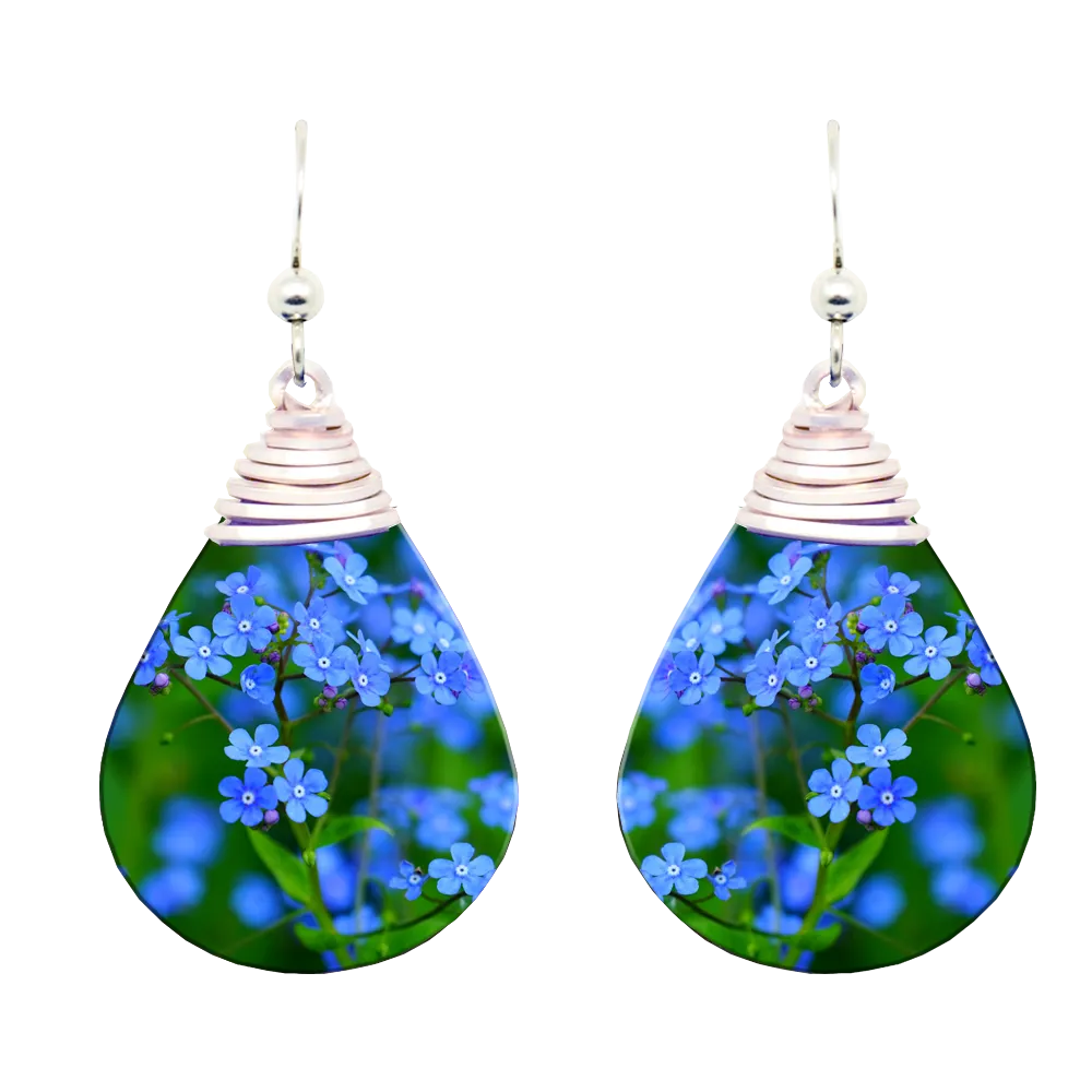 Forget Me Not Wired Earrings #2570S by d'ears