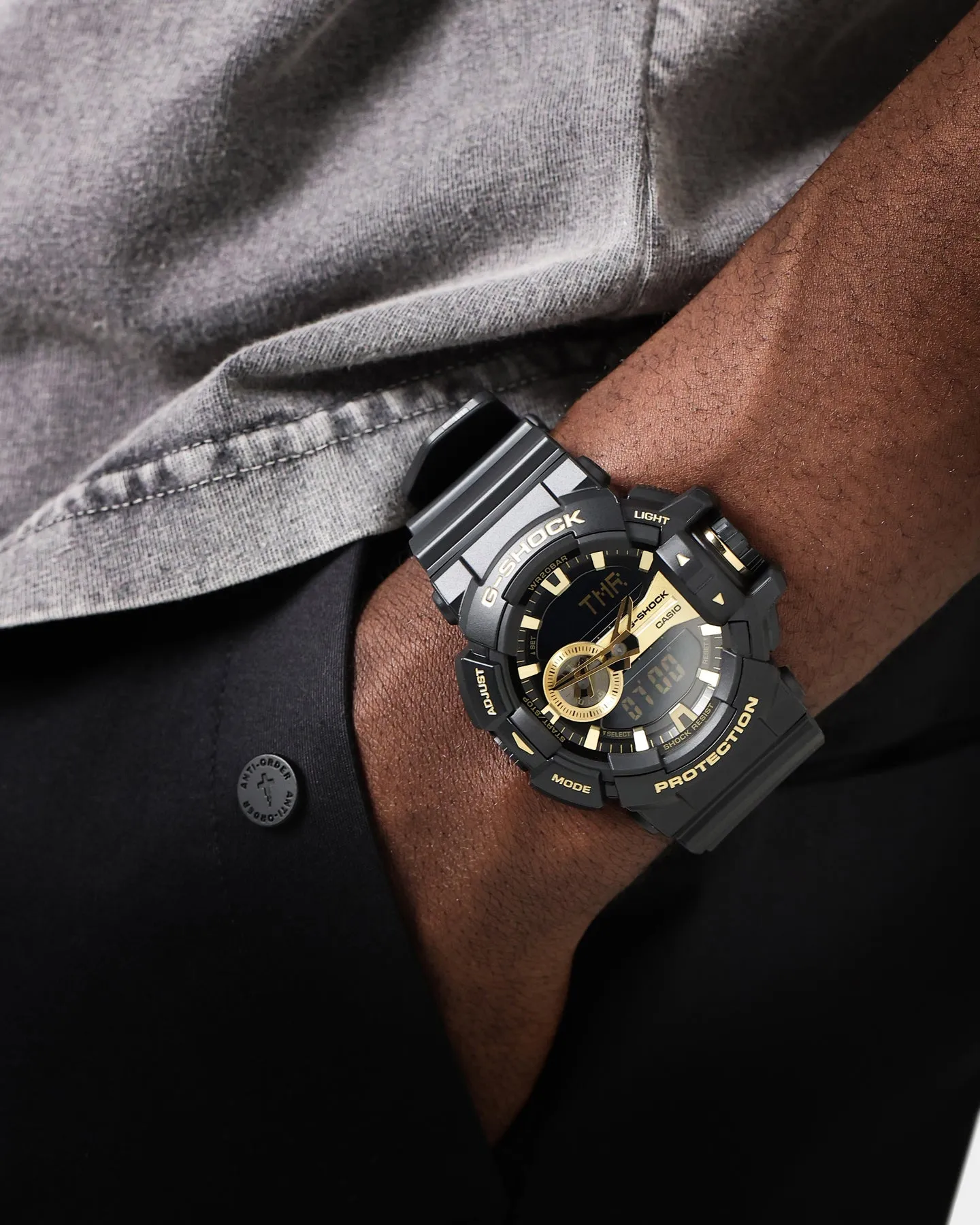 Ga400gb Rotary Switch Watch Black/Gold
