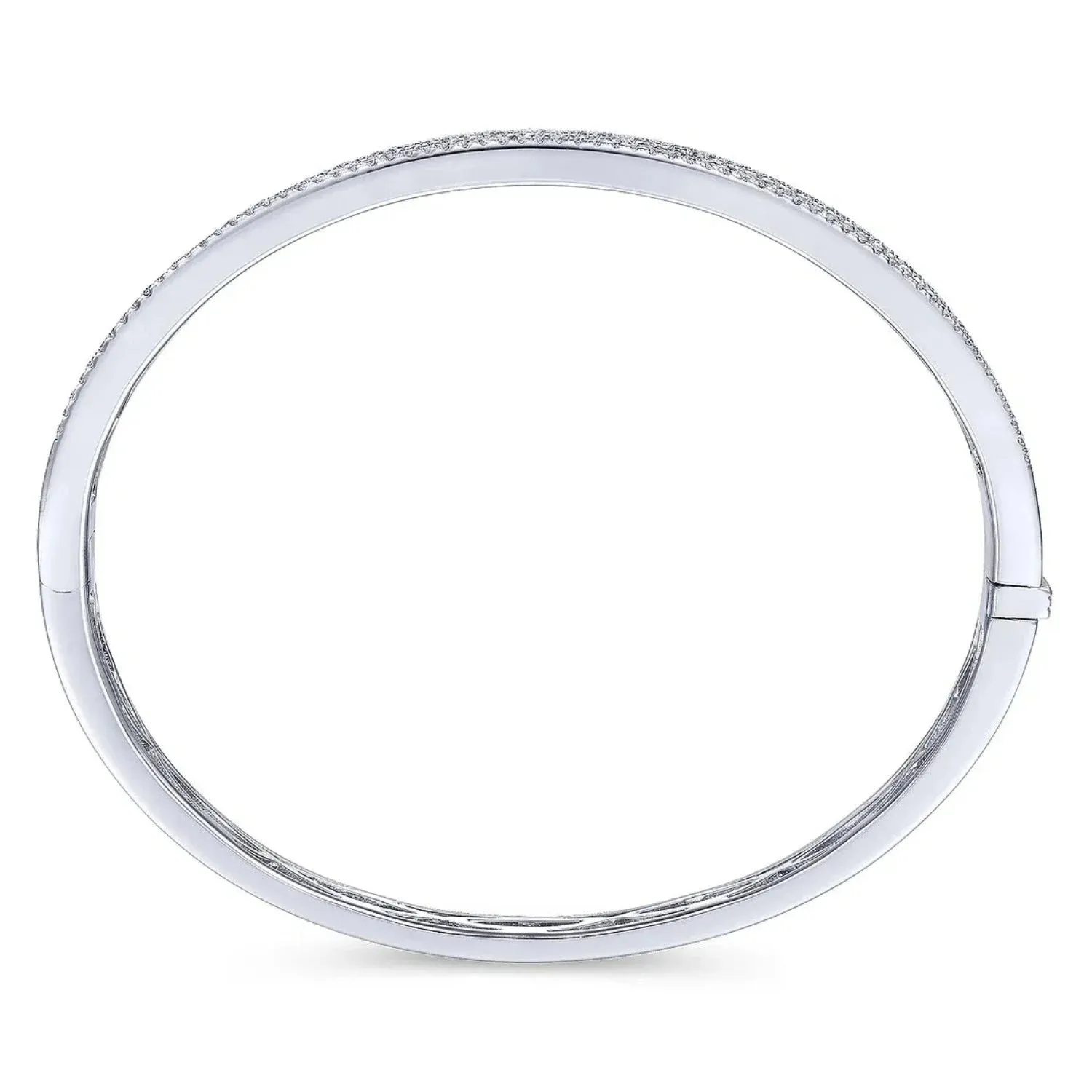 Gabriel & Co. Four Row Pave Set Diamond Bangle
