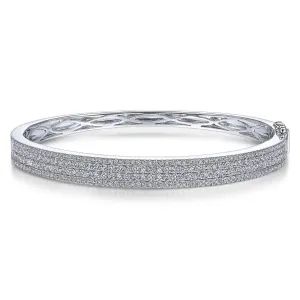 Gabriel & Co. Four Row Pave Set Diamond Bangle
