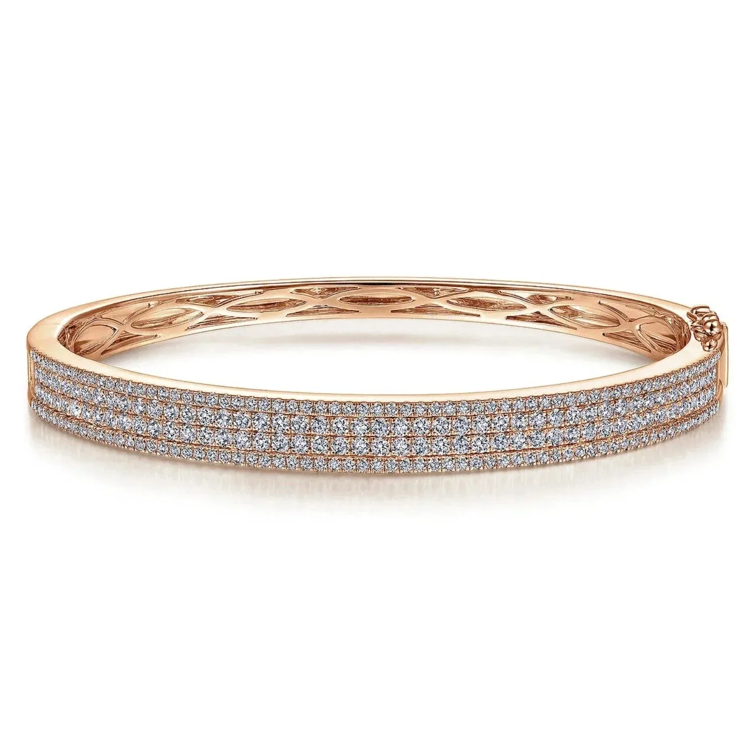 Gabriel & Co. Four Row Pave Set Diamond Bangle