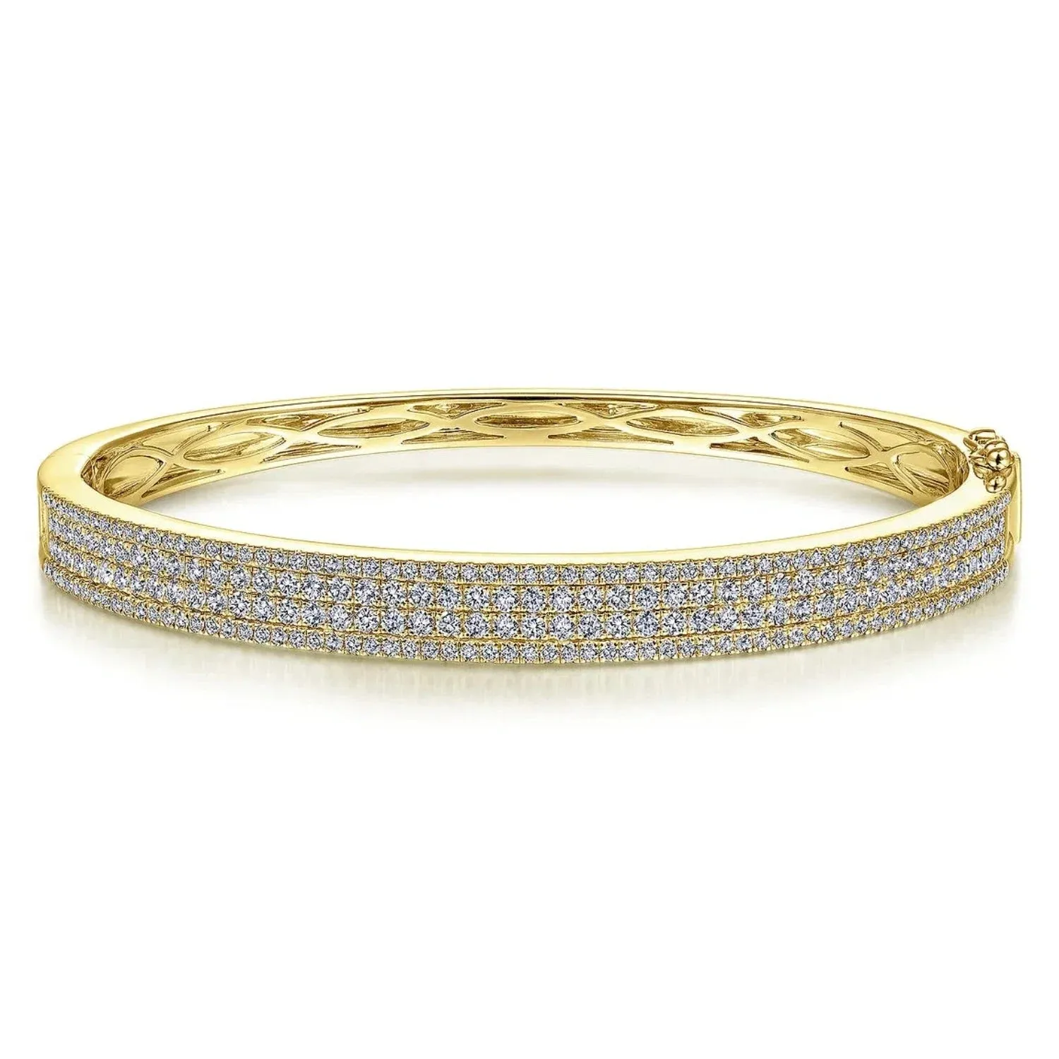 Gabriel & Co. Four Row Pave Set Diamond Bangle