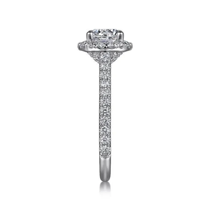 Gabriel & Co. Round Halo Diamond Engagement Ring ER7259W44JJ