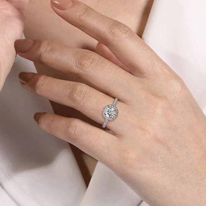 Gabriel & Co. Round Halo Diamond Engagement Ring ER7259W44JJ