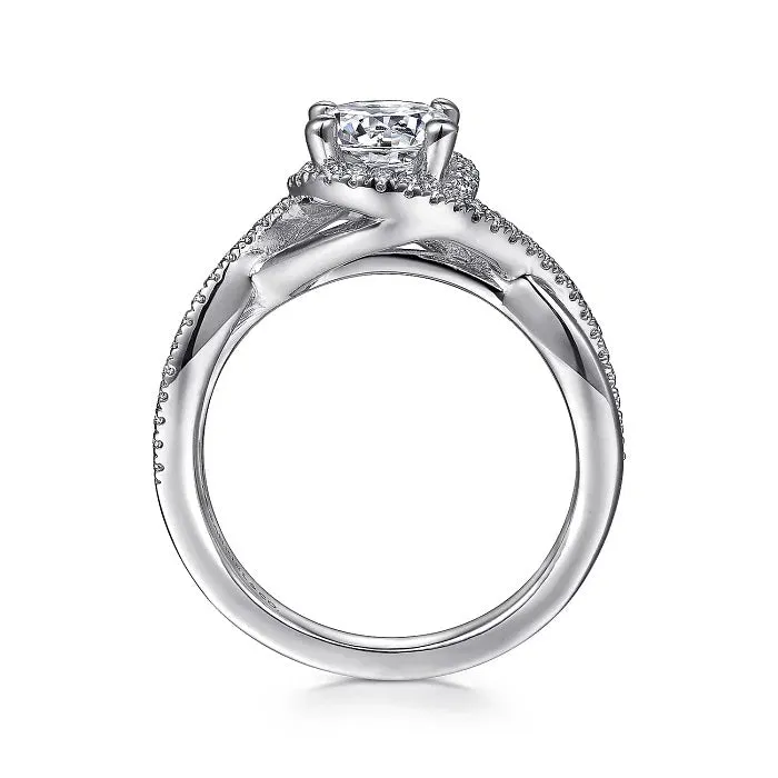 Gabriel & Co. Round Halo Diamond Engagement Ring ER7804W44JJ