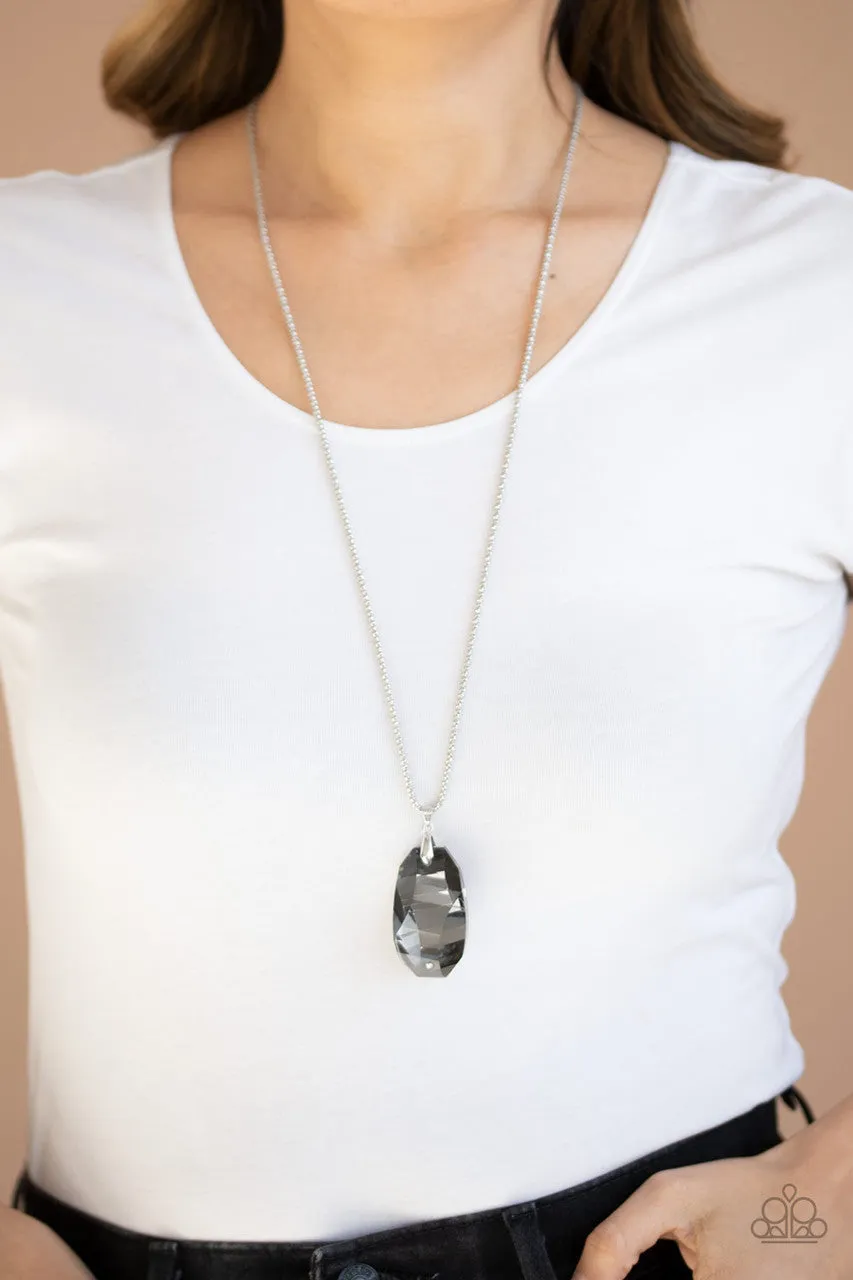 Gemstone Grandeur Silver Paparazzi Necklace