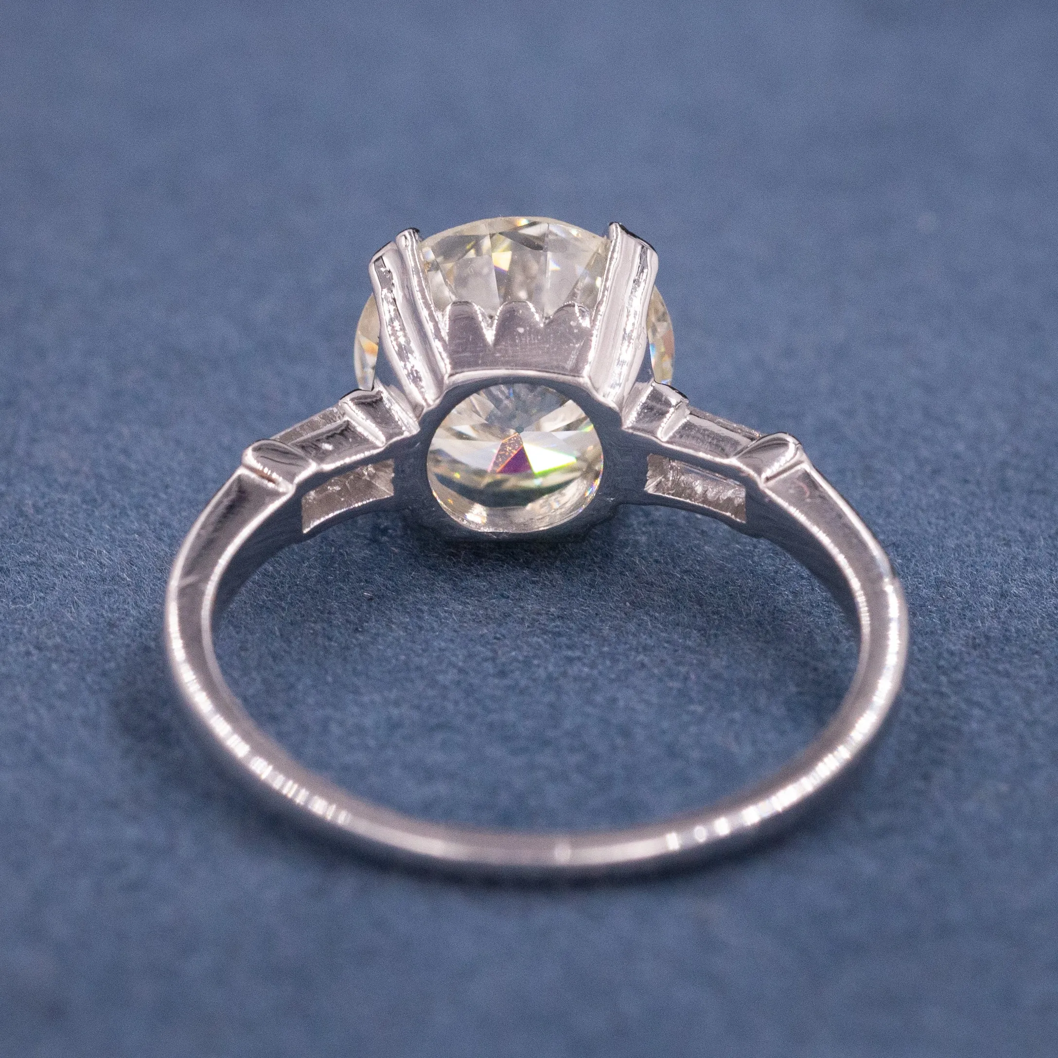 GIA-Certified 2.19 Carat Diamond Ring C. 1950s