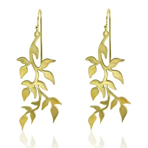 Gilded Sterling Silver Branch Earrings