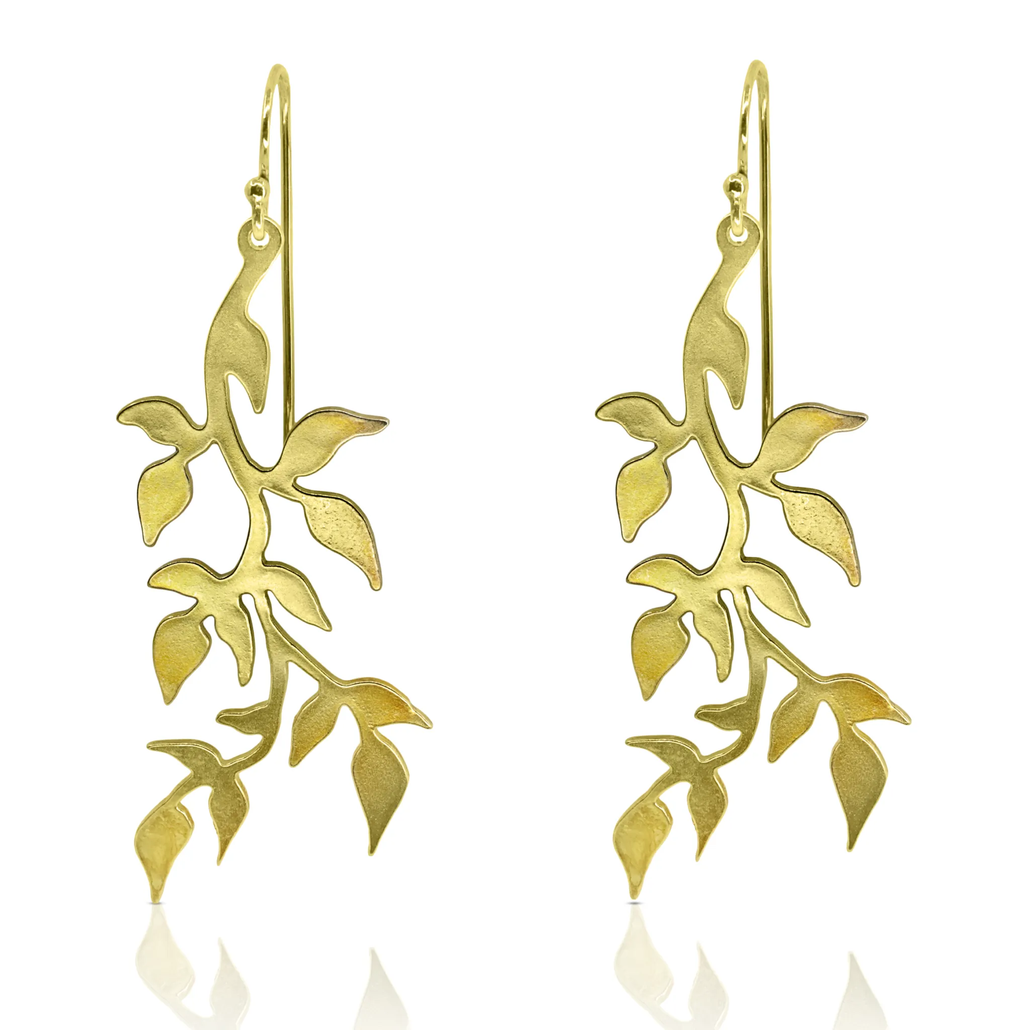 Gilded Sterling Silver Branch Earrings