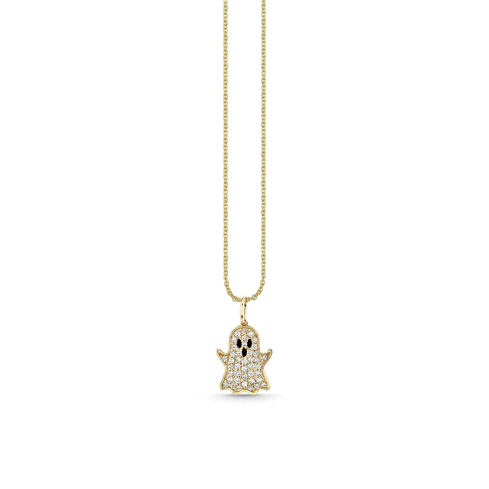 Gold & Diamond Ghost Charm