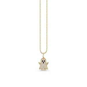 Gold & Diamond Ghost Charm