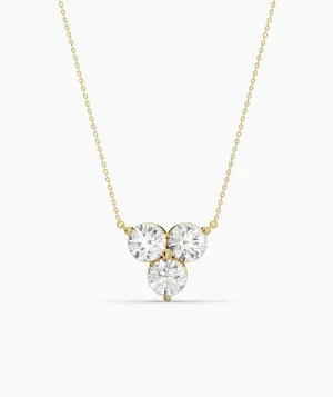 Gold Triangle Diamond Necklace