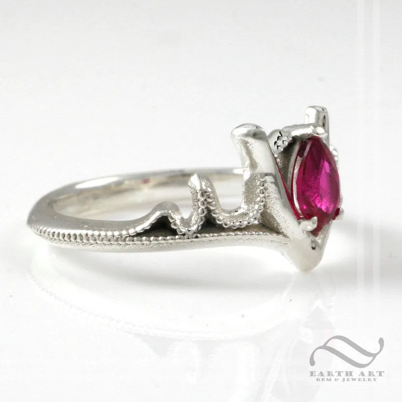 Goron's Ruby Ring - Legend of Zelda -Solid 14k