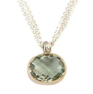 Hadar Designers 9k Yellow Gold Sterling Silver Green Amethyst Earrings (I e384)