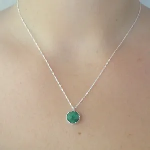 Hadar Designers Filigree Sterling Silver Real Eamerald Pendant (I e373sil) SALE