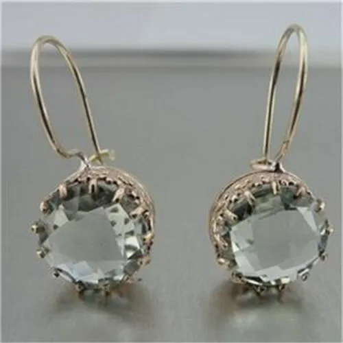Hadar Designers Green Amethyst Filigree Earrings 9K Gold Sterling Silver (I r373