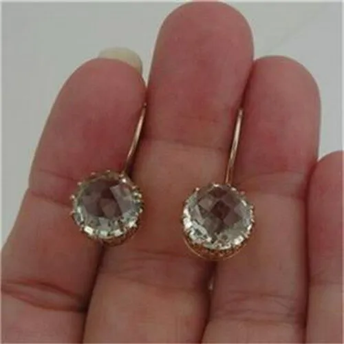 Hadar Designers Green Amethyst Filigree Earrings 9K Gold Sterling Silver (I r373