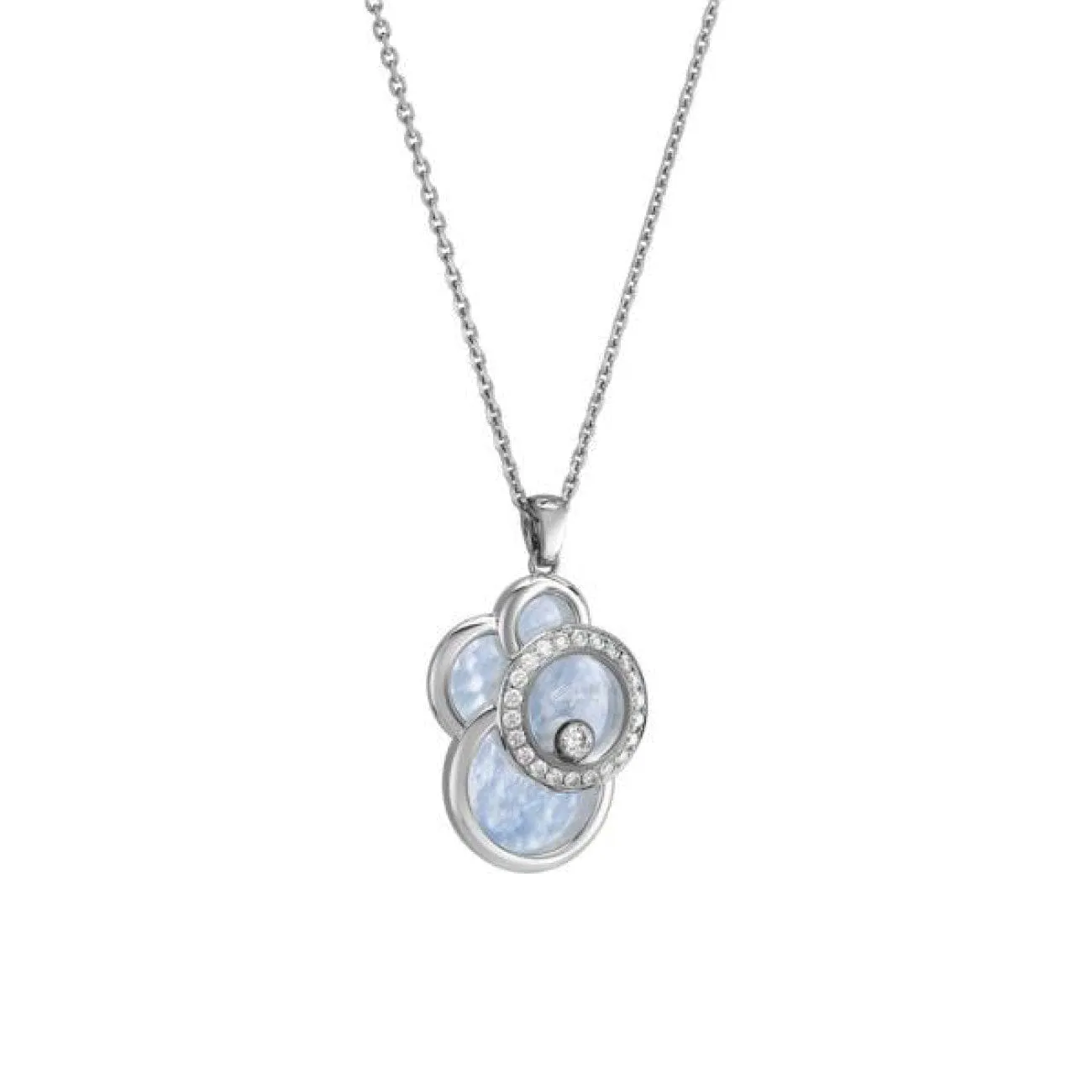 Happy diamond mop blue necklaces