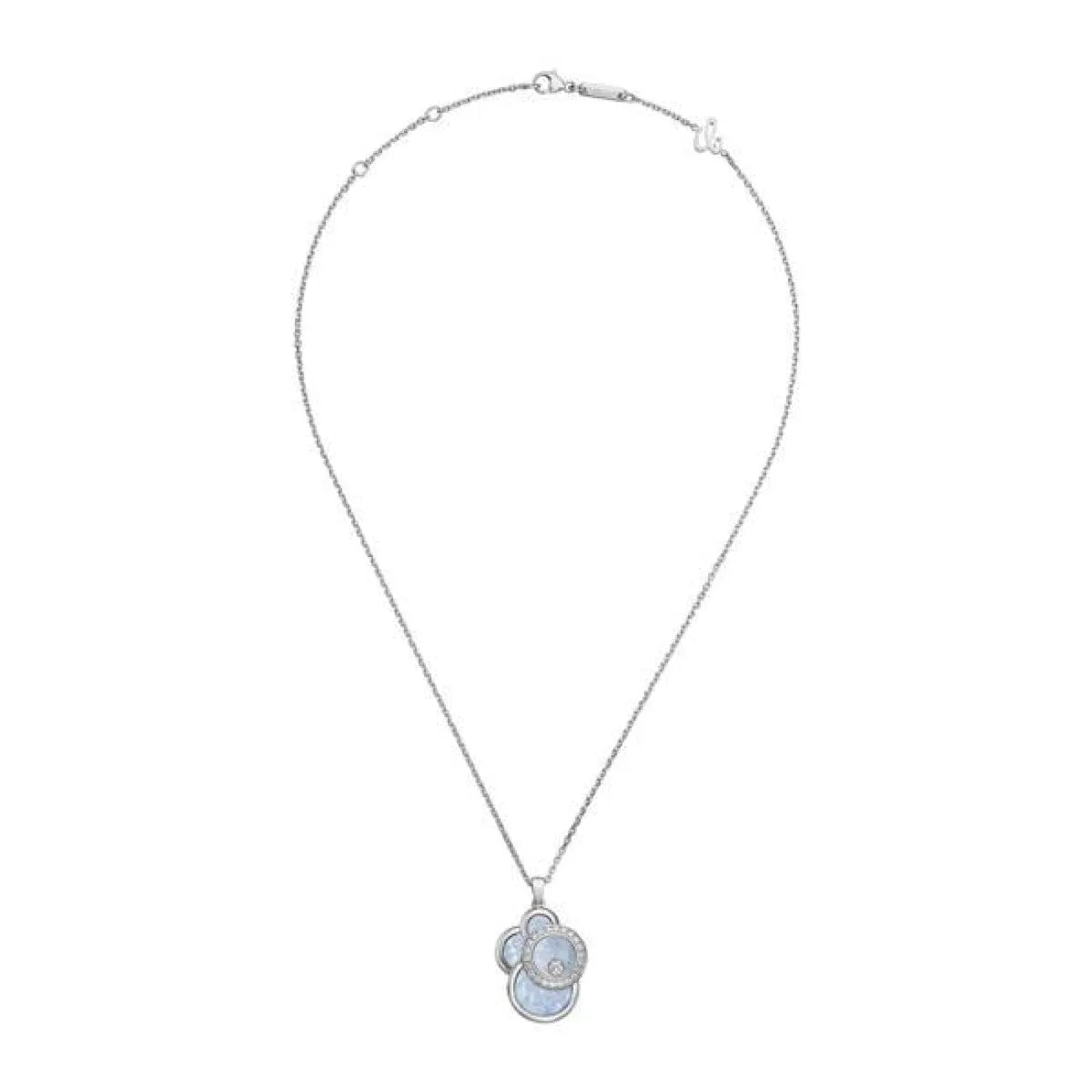 Happy diamond mop blue necklaces